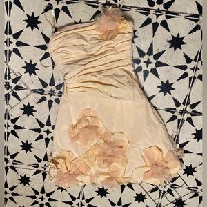 BCBG Cream Satin Dress